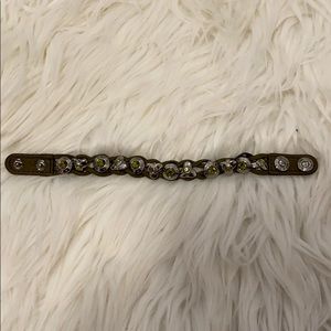 Henri Bendel Olive Green Leather Bracelet